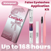 CoolleMi Waterproof False Eyelash Application Kit | Long Lasting | Bond, Clear Seal & Remover Included | Beginner Friendly