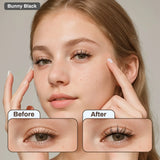 CoolleMi Bunny Black Magnetic Lashes | Zero Mess & Reusable | Viral Manga-Style 3D Spiky Lashes for a Nature Look