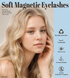 CoolleMi Silky Black Magnetic Lashes | Cloud-Like Comfort | Lightweight Zero Mess Glue-Free Lashes for Nature Look