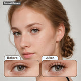 CoolleMi Sunset Brown Magnetic Lashes | Wind-Proof & Reusable | The "Latte Makeup" Game Changer for a Nature Look