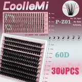 CoolleMi Ignite 260-320PCS DIY Lash Clusters Kit | Eyelash Extensions for Beginner Makeup | 3D Wispy Manga Lashes | Waterproof Bond & Seal with Remover & Tweezers