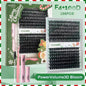 CoolleMi Bloom 196PCS DIY Lash Clusters Kit | Wispy Natural Eyelashes Extensions (F4 & 120D) | Makeup Eyelash Extension | Waterproof Bond & Seal with Remover & Tweezers Cosmetic