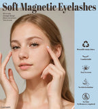 CoolleMi Bunny Black Magnetic Lashes | Zero Mess & Reusable | Viral Manga-Style 3D Spiky Lashes for a Nature Look