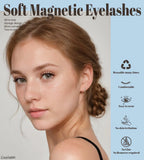 CoolleMi Sunset Brown Magnetic Lashes | Wind-Proof & Reusable | The "Latte Makeup" Game Changer for a Nature Look